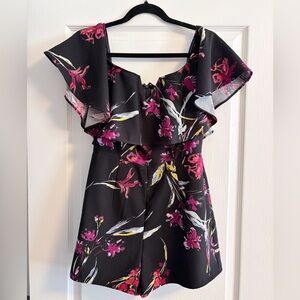 Leith Black Floral Romper